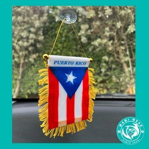 Puerto Rico Window Hanging Flag Banner